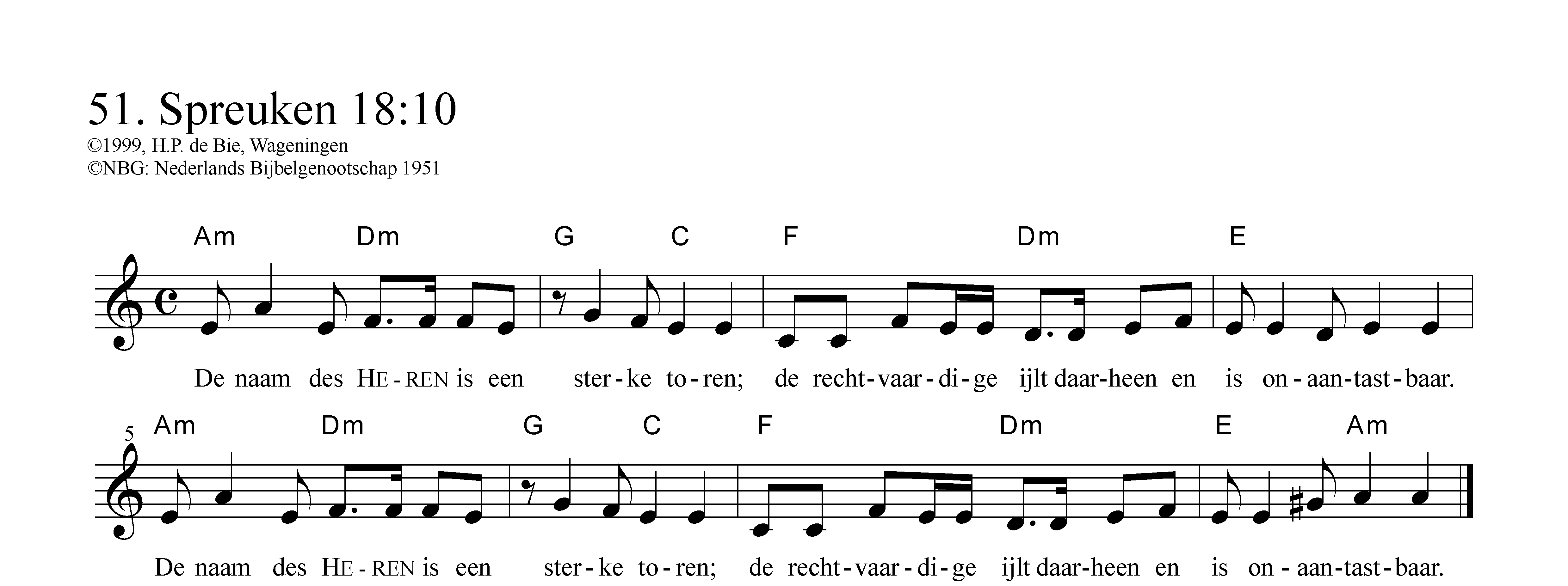 De naam des HEREN is een sterke toren