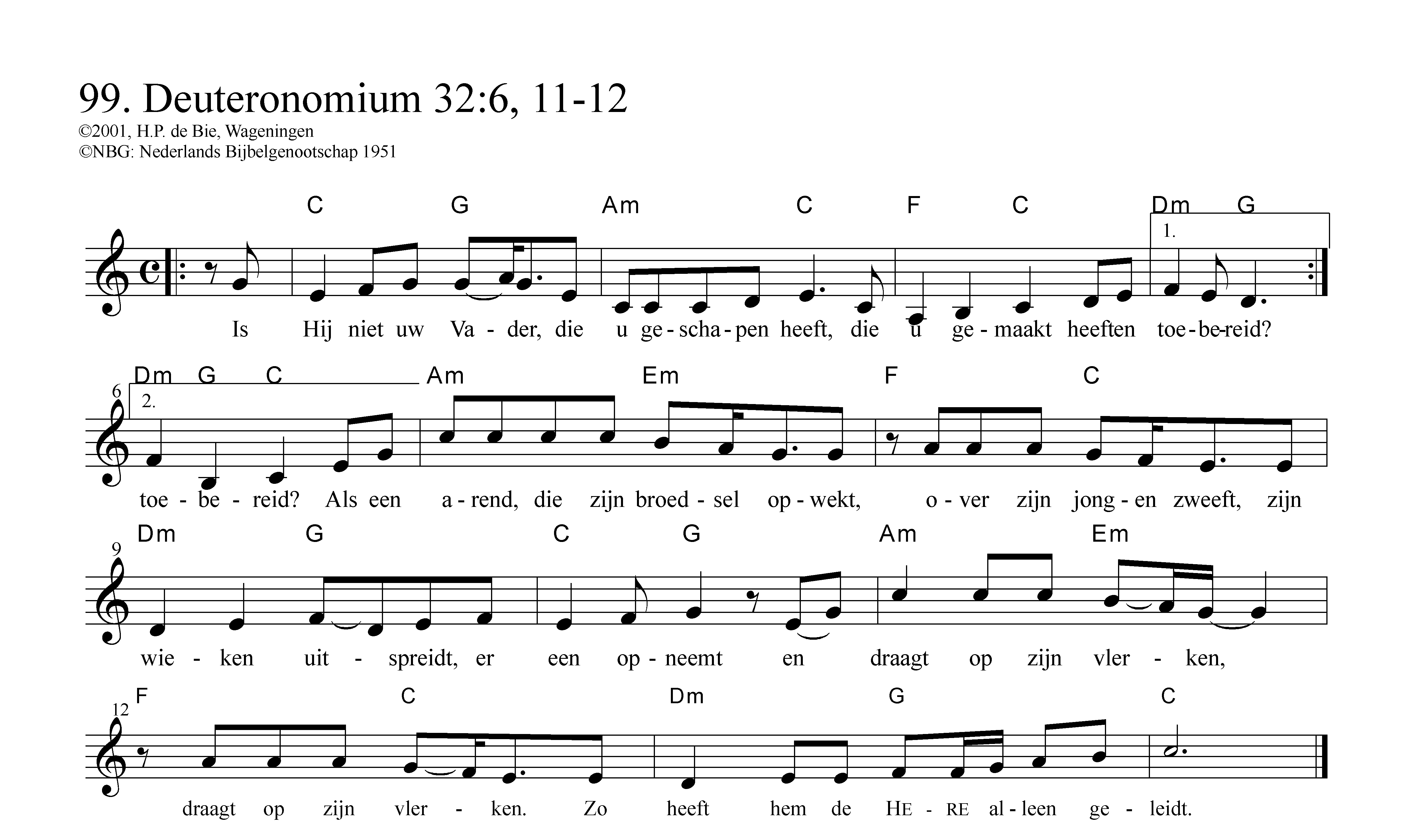 Is Hij niet uw Vader