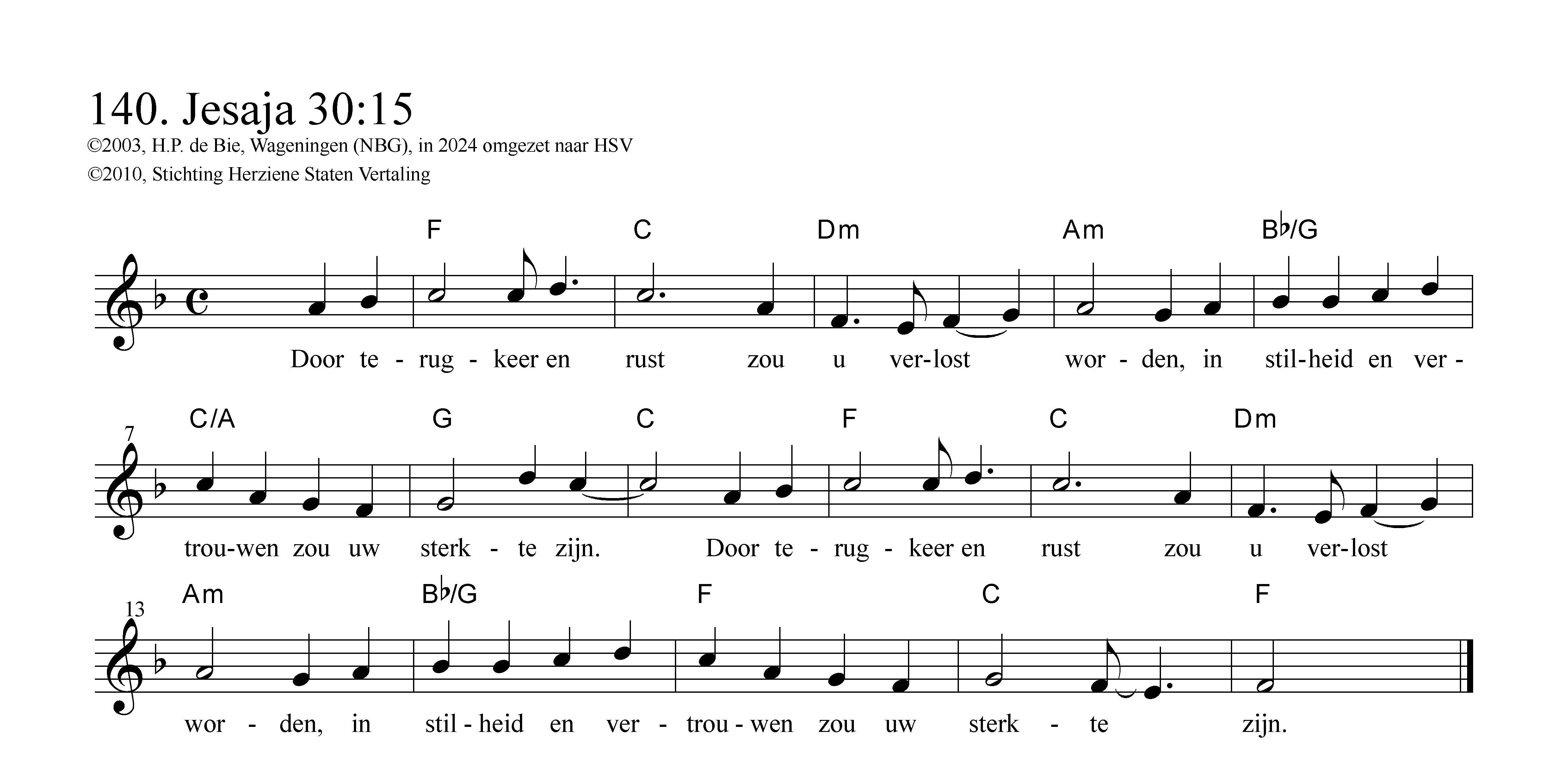 Door terugkeer en rust